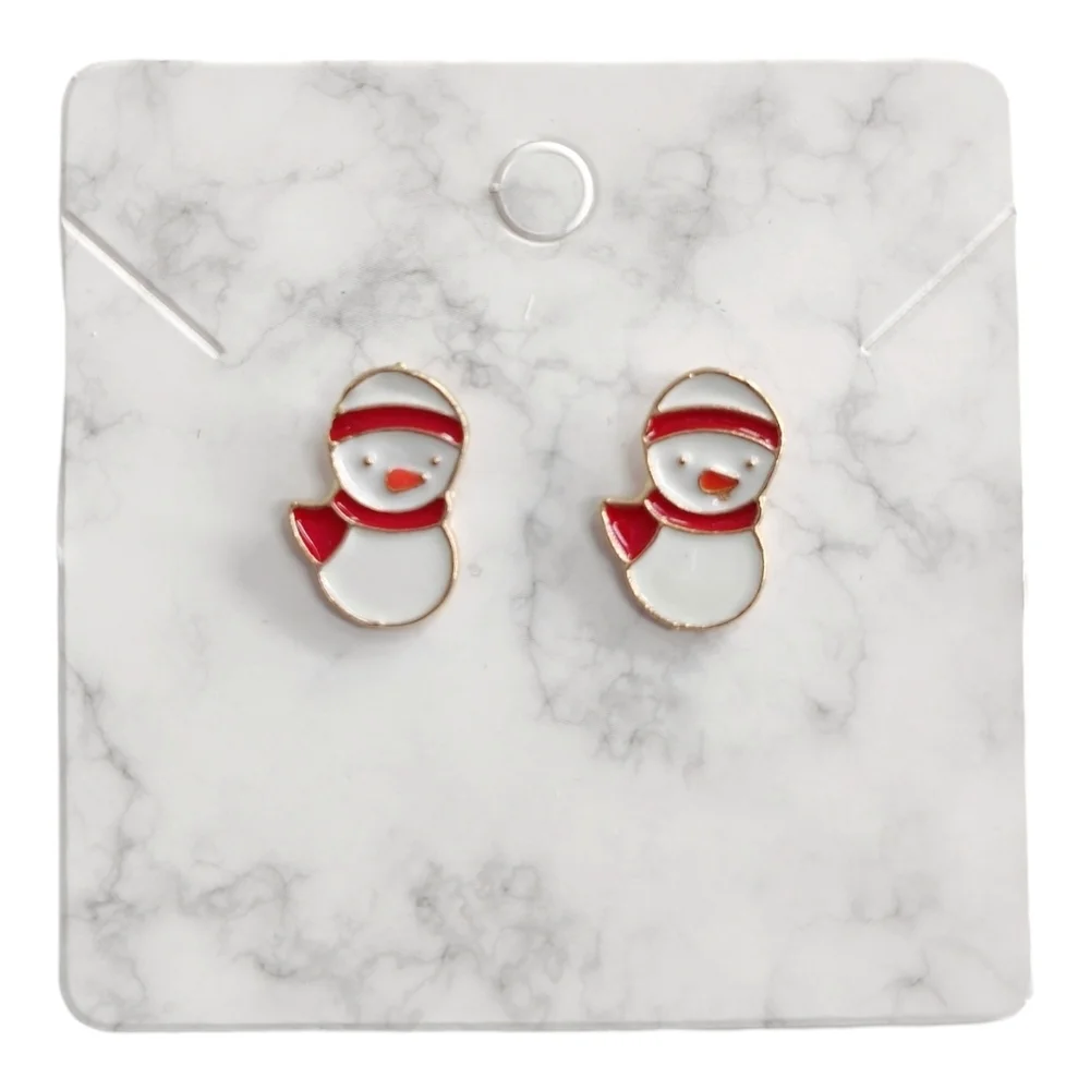 Christmas Snowman Stud Earrings
